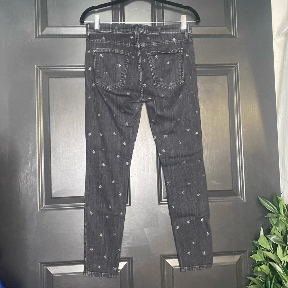 Current/Elliott The Stiletto Jean in Washed Black Mini Star Print Size 29